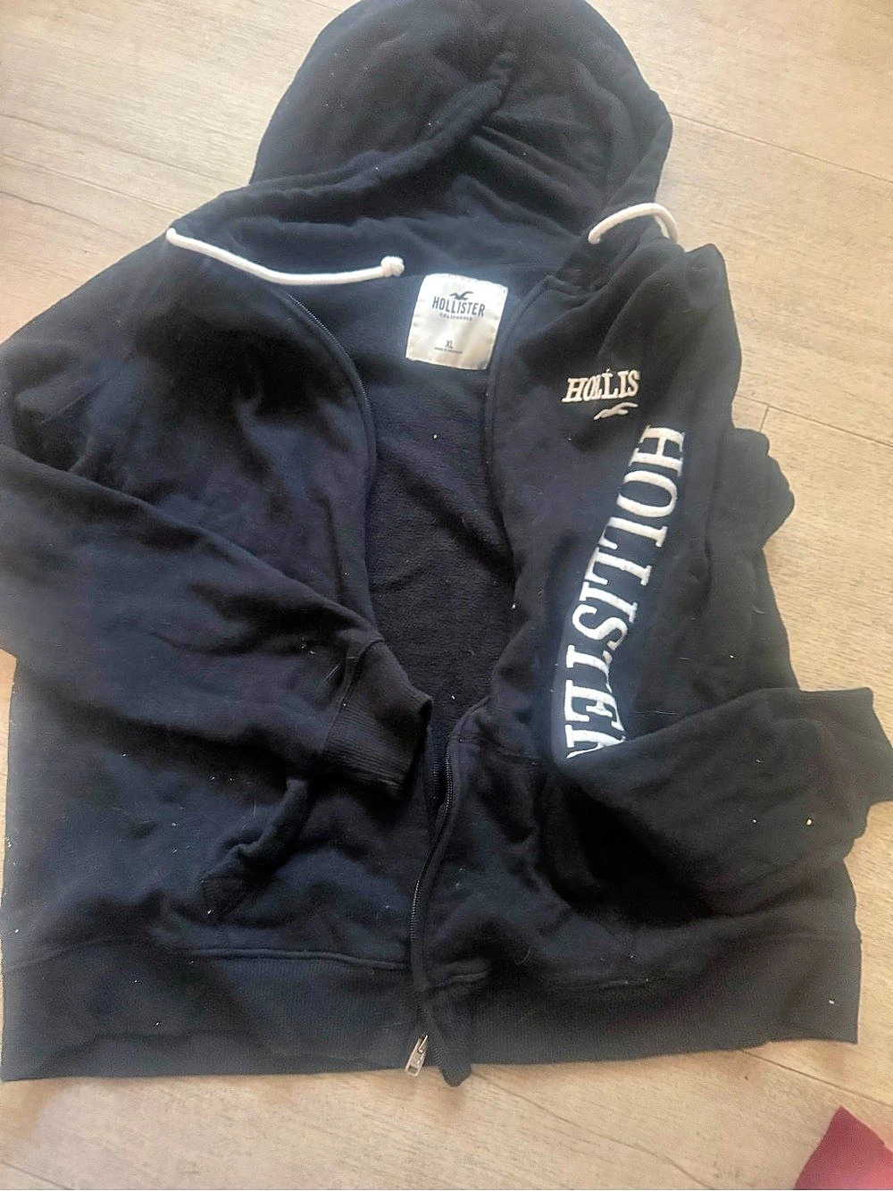 Hollister Logo Zip Hoodie Black XL